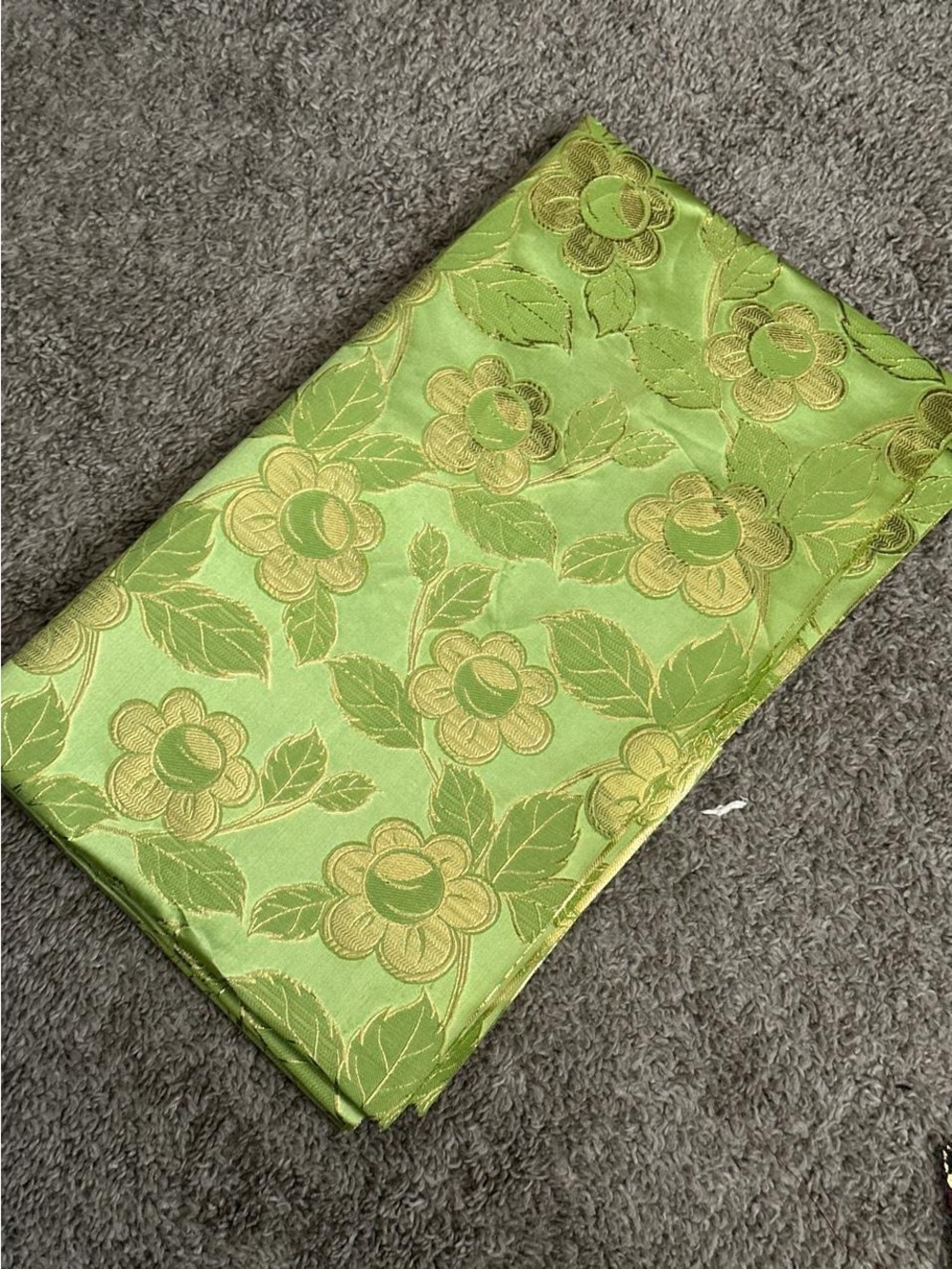 Green Floral Gele Headwrap